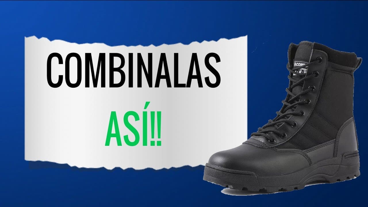 botas militar negras hombre
