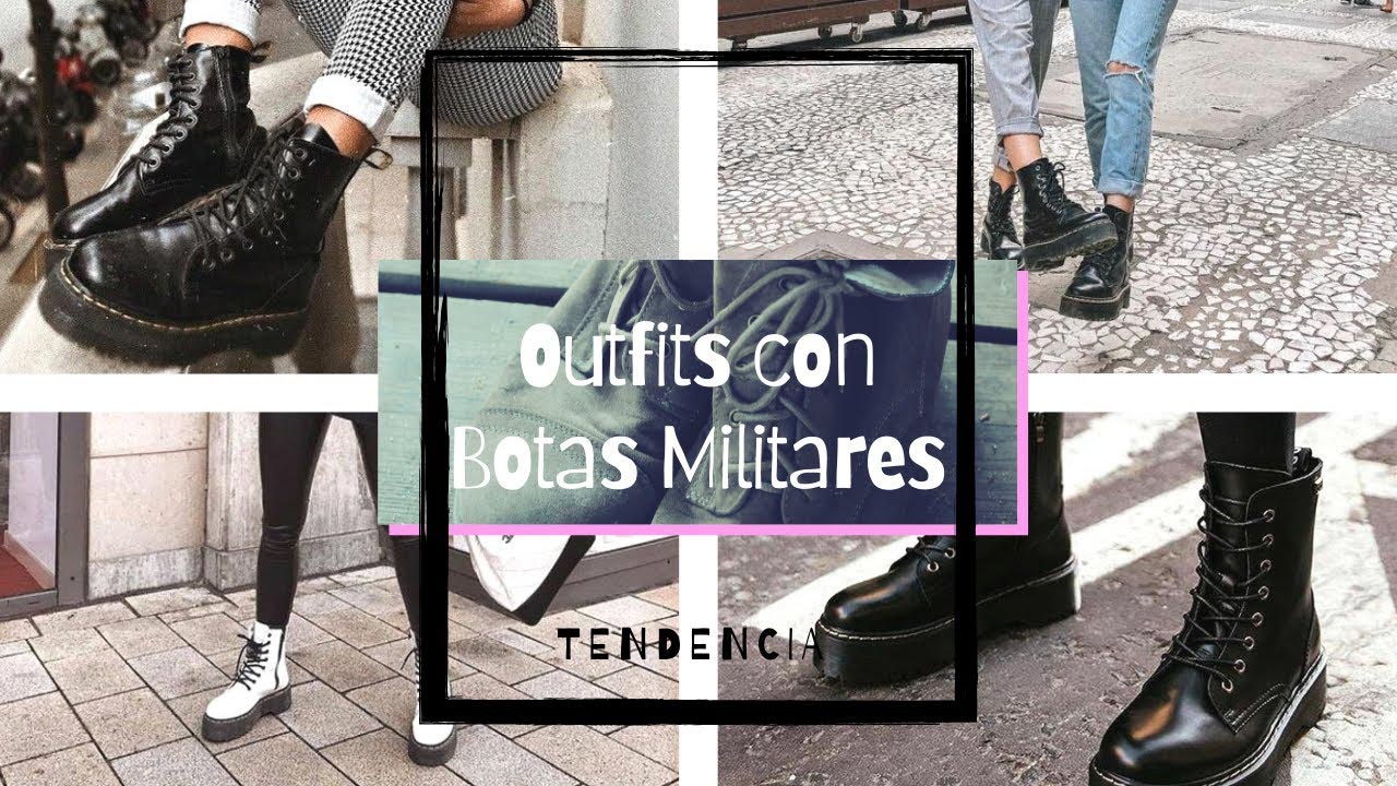 outfit con bota militar