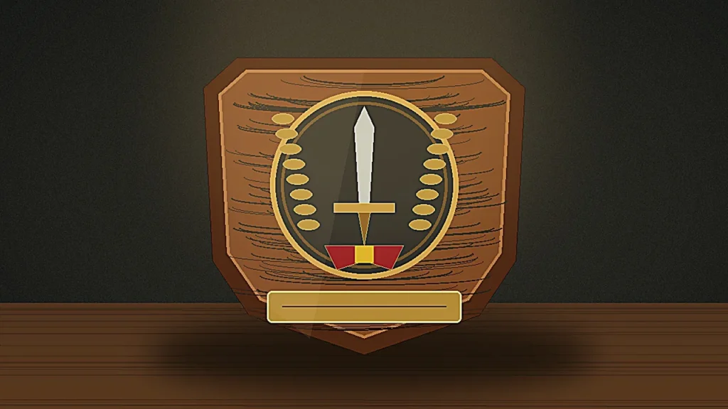 Metopa militar: significado, historia y tradición en las Fuerzas Armadas españolas 2 Metopa militar de madera con emblema metálico y placa conmemorativa