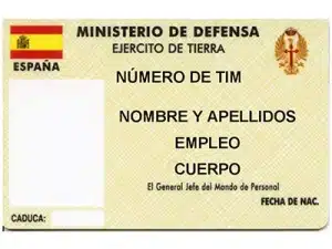 Tarjeta de identificación del personal militar en España