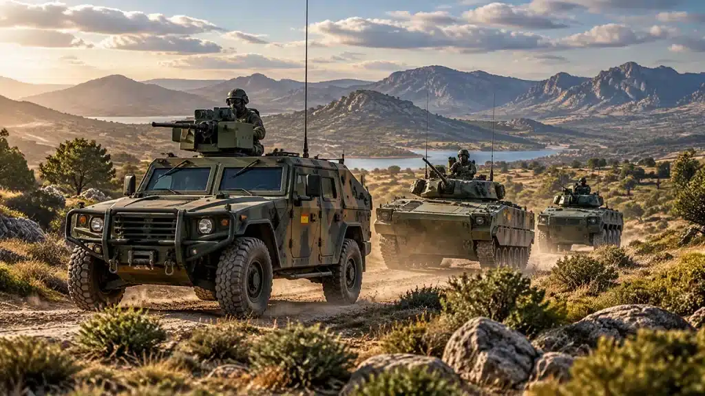 Vehículos militares españoles con esquemas de pintura de camuflaje